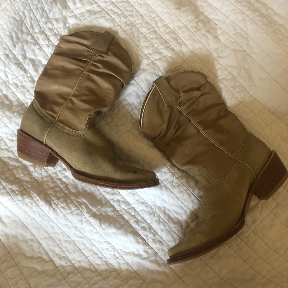 Genuine leather cowboy boots